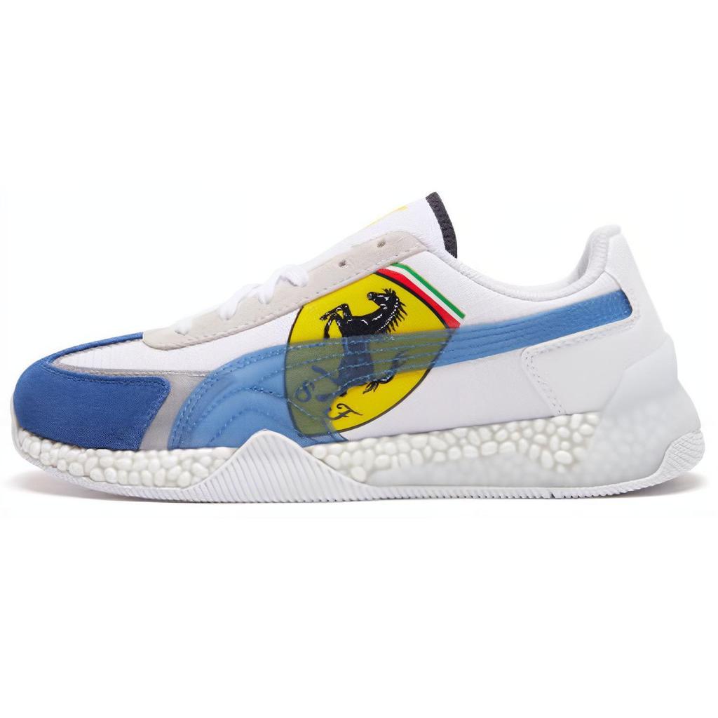 Puma Speed Hybrid Leather Comfortable Low Top Lifestyle Sneakers Men Sneakers White Blue 339847-01