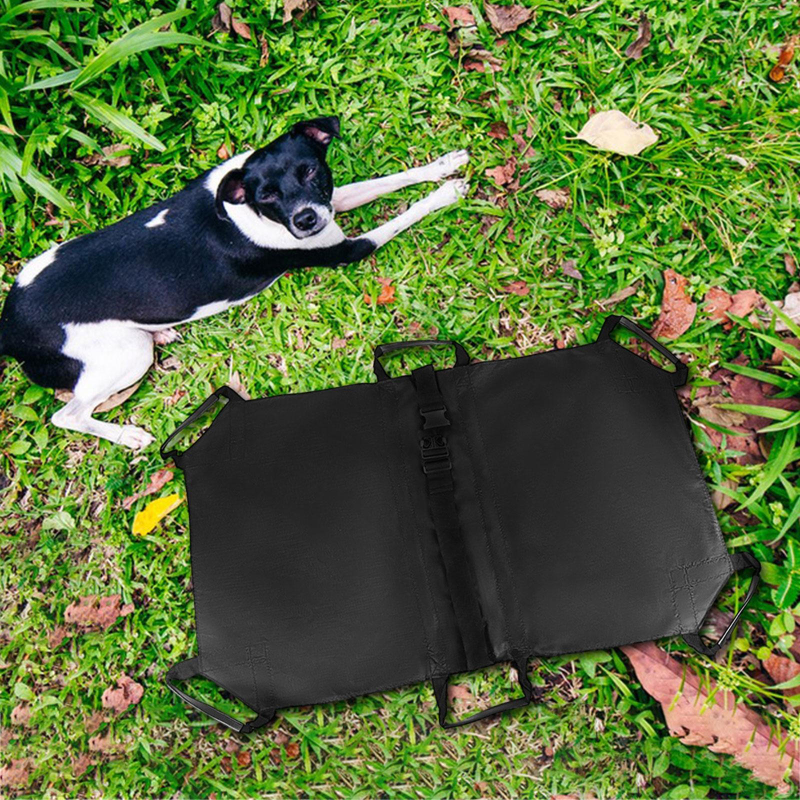 

Pet Transport Stretcher Foldable with Security Strap Dog Emergency чорний