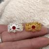 New In Retro Crown Ruby Female Ring Retro Palace Style Hollowed Out Exquisite Engagement Rings for Women Wedding