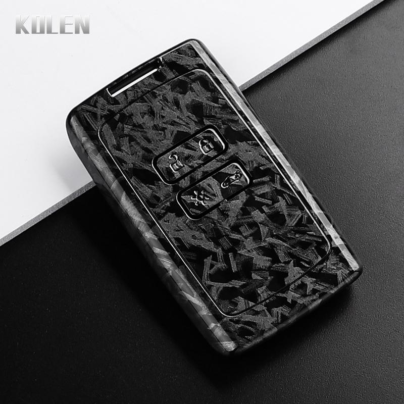 ABS Koolstofvezel Autosleutelhoesje Cover Voor Renault Koleos Captur Megane Clio Scenic Talisman Arkana Voor Dacia Sandero