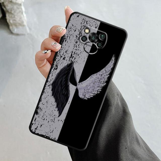 Aripi de înger și demon fete pentru Xiaomi Poco X3 Nfc X4pro X5 M3 pentru Mi 12 13 11 10 10t 8 Note10 Lite 11ultra 11t Pro F1 Cover