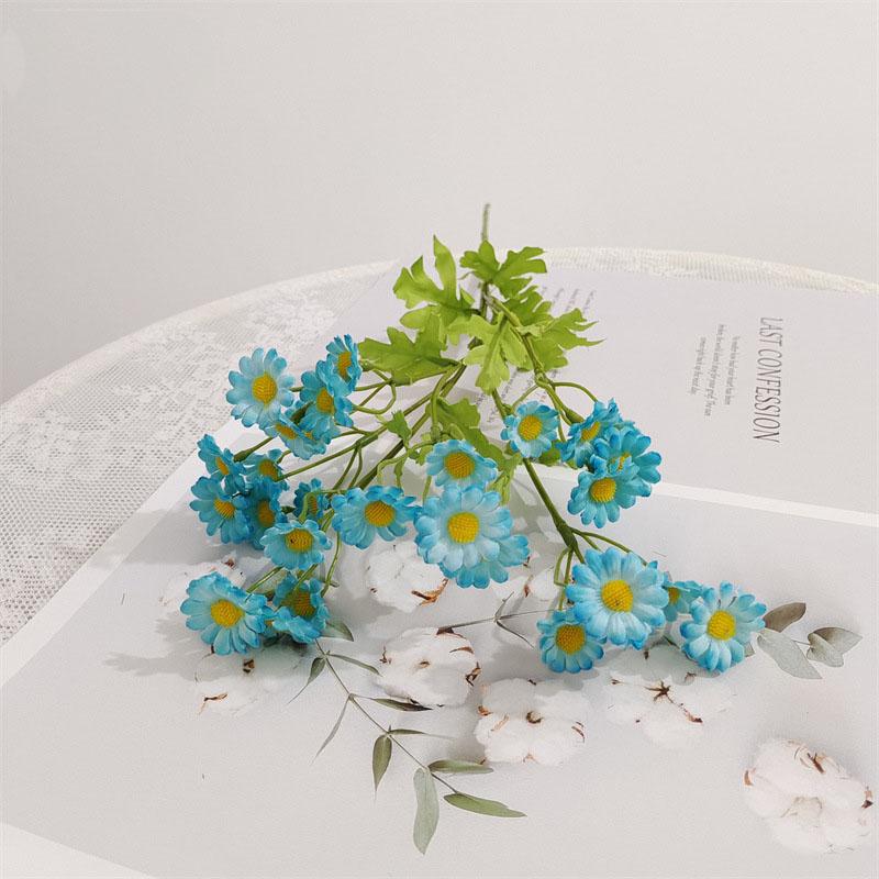 30 Heads Daisy Artificial Flowers Bouquet for Garden Wedding Supplies Decoration Outdoor Fake Flowers Home Decor Vase Ornaments