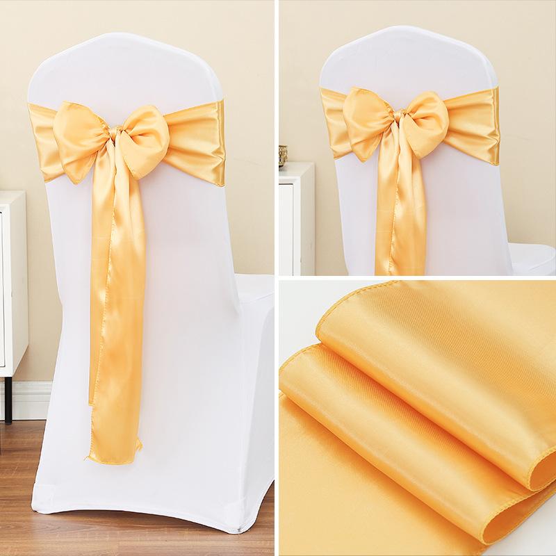 Jedwabna Wstążka Muszka Dekoracje Oparcia Krzesła na Wydarzenia Wesela Imprezy Pokrowce na Krzesła z Akcentem Kokardy Motylkowej