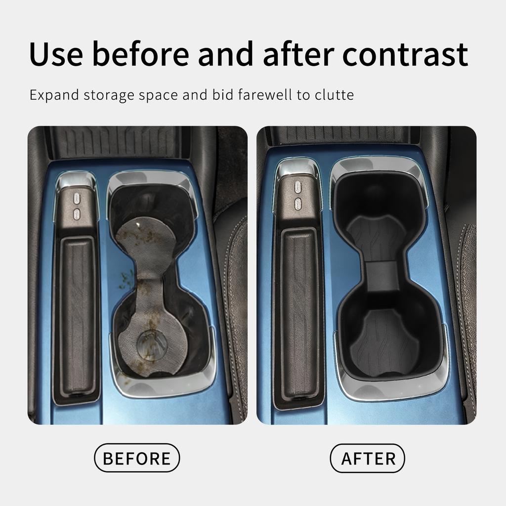for Chevrolet Chevy Equinox EV 2026 2026 Central Water Cup Holder Anti-slip Drinks Storage Box Car Interior Accessories Black