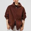 Men Zipper Hoodies Autumn Winter Men Long Sleeve Hooded Sweatshirt Fashion Male Casual Outfit Sportwear Loose Fit Hoodie