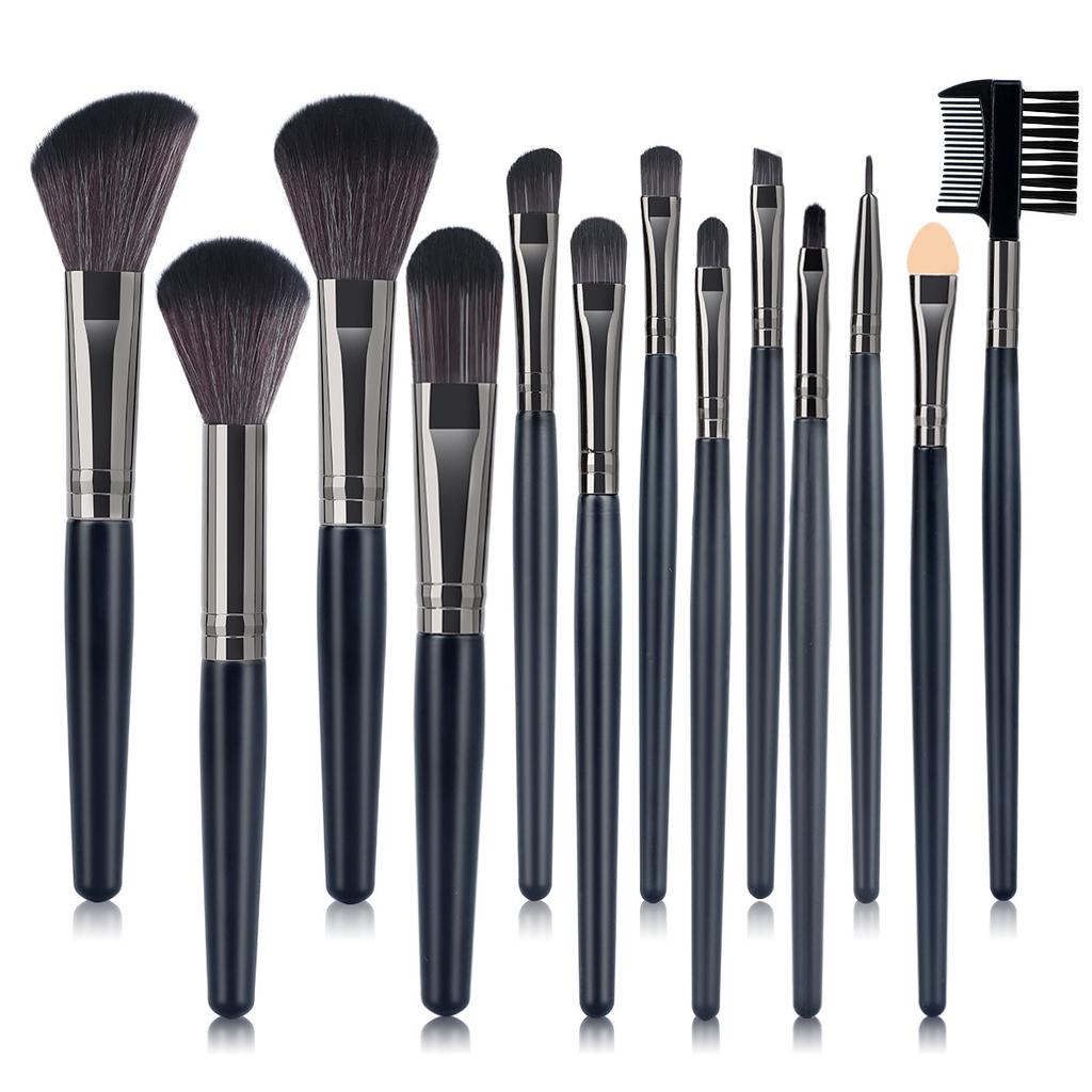 13 Makeup Brush Set, Loose Powder, Eyebrow Brush, Foundation, Blush, Highlight Concealer, Eyeshadow, Nose Shadow, Eyebrow Brush, Full Set of Tools.