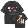 Vintage Washed Rapper Bruno Mars New Album  Graphic T Shirts Mens Hip Hop Pop Loose Fashion Short Sleeve Tshirt Streetwear