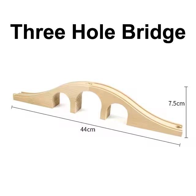 Wooden Track Accessories All Kinds of Wooden Bridge Tunnel Station Fit for Brand Wooden Train Tracks Railway Toys for Kids