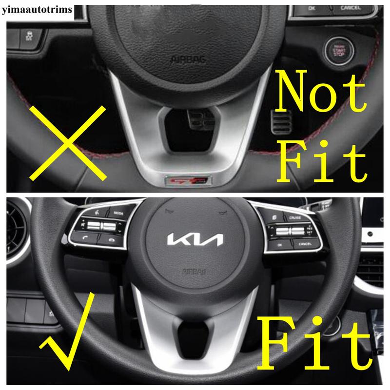 Car Steering Wheel U Shape Frame Cover Trim Fit For Kia Cerato Forte K3 / Seltos  -  ABS Carbon Fiber Style Accessories