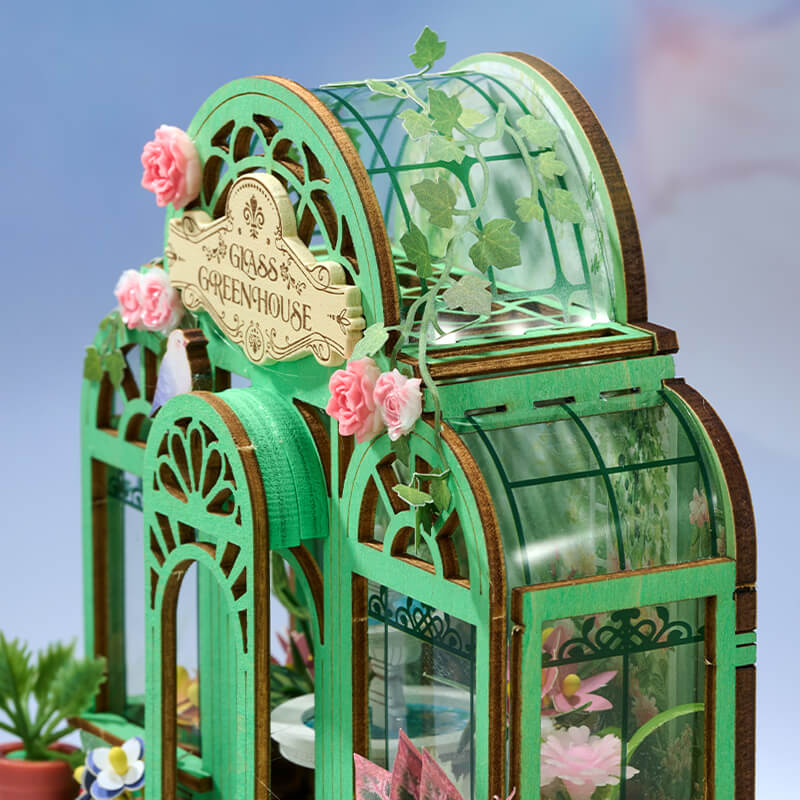ROBOTIME Rolife 3D Puzzles Green Fountain Garden DIY Miniature House DS049