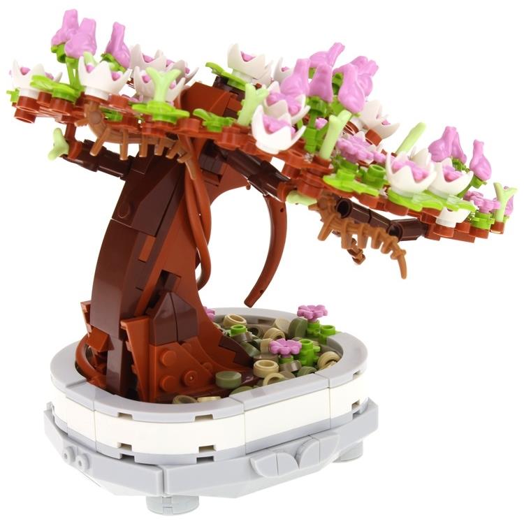 Construction Blocks Flowers Tree Bonsai Tree 462 Pieces