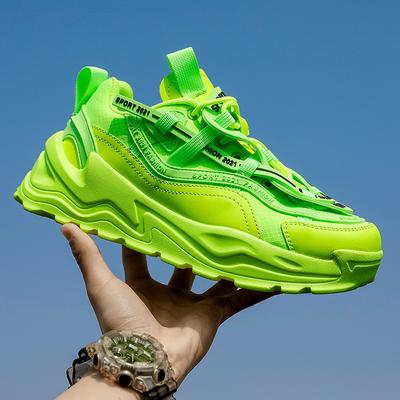 Zomerse Chunky Sneakers Dikke Zool Hoogteverhogende Dad Shoes Trend Lage Top Mode Kleurrijk Heren Outdoor Comfortabele Casual Schoenen