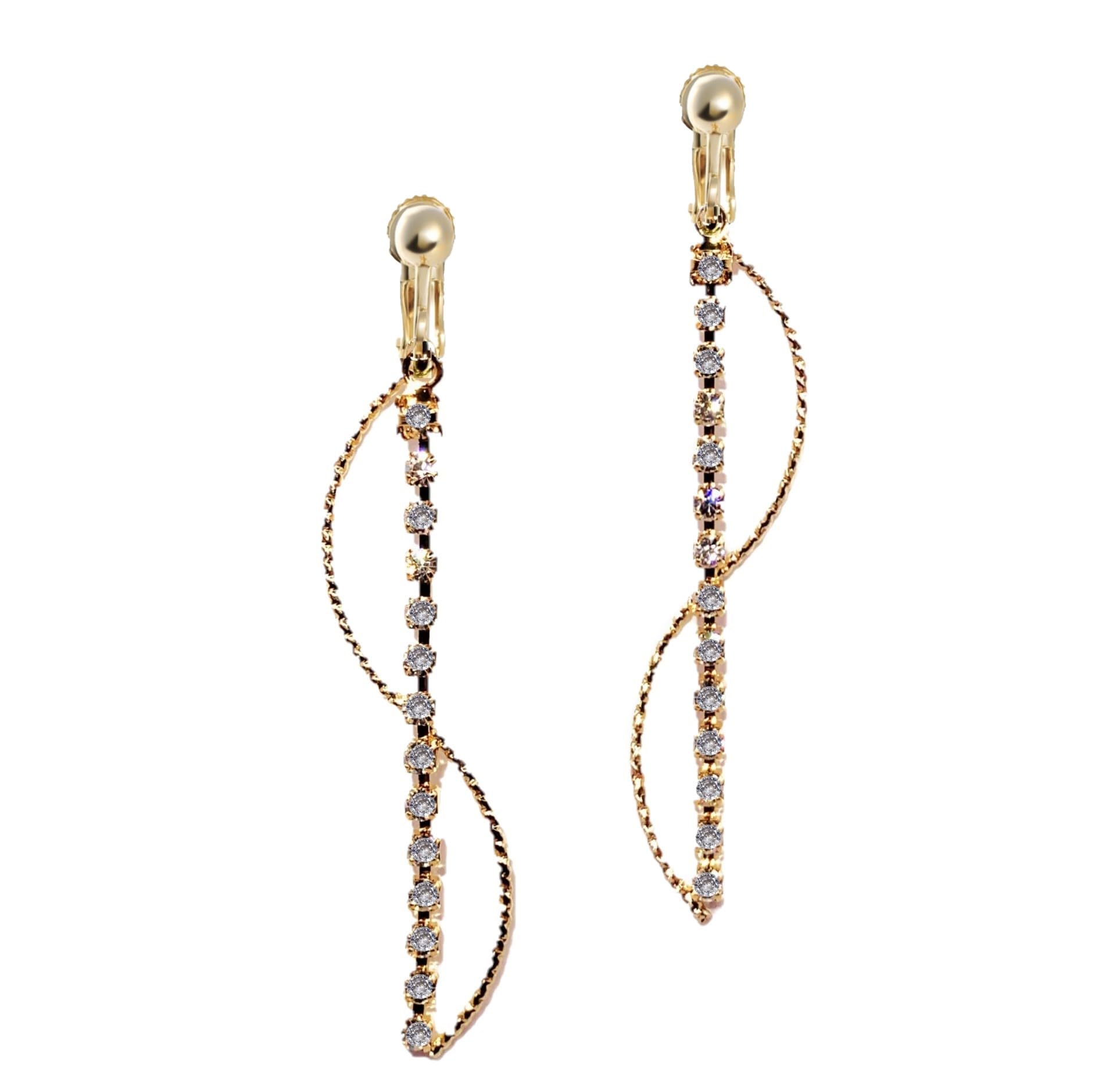 

Country Made in Japan Resin Screw Spring Fluffy Spring [Sparrow Accessories] Earrings, Women s, Rhinestone, Non-hole Earrings, Earrings, Light,