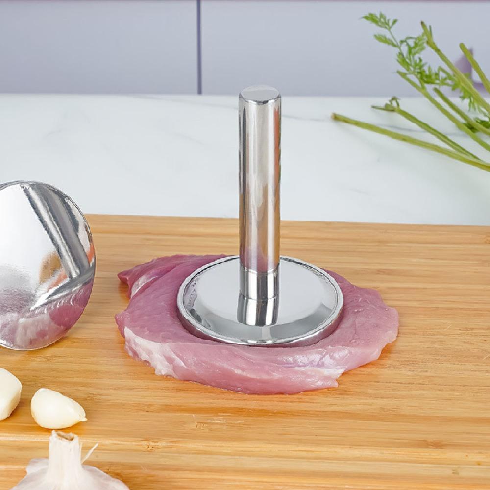 304 Stainless Steel Meat Pounder Thickened Burger Press Meat Tenderizer  Grill Cooking