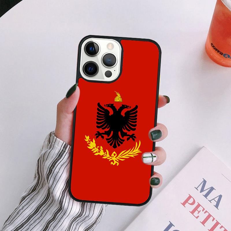 Albania Albanians Flag Art Phone Case For iPhone 17 Air 14 13 12 16Pro Max 15 Plus Max Cover Shell Coque