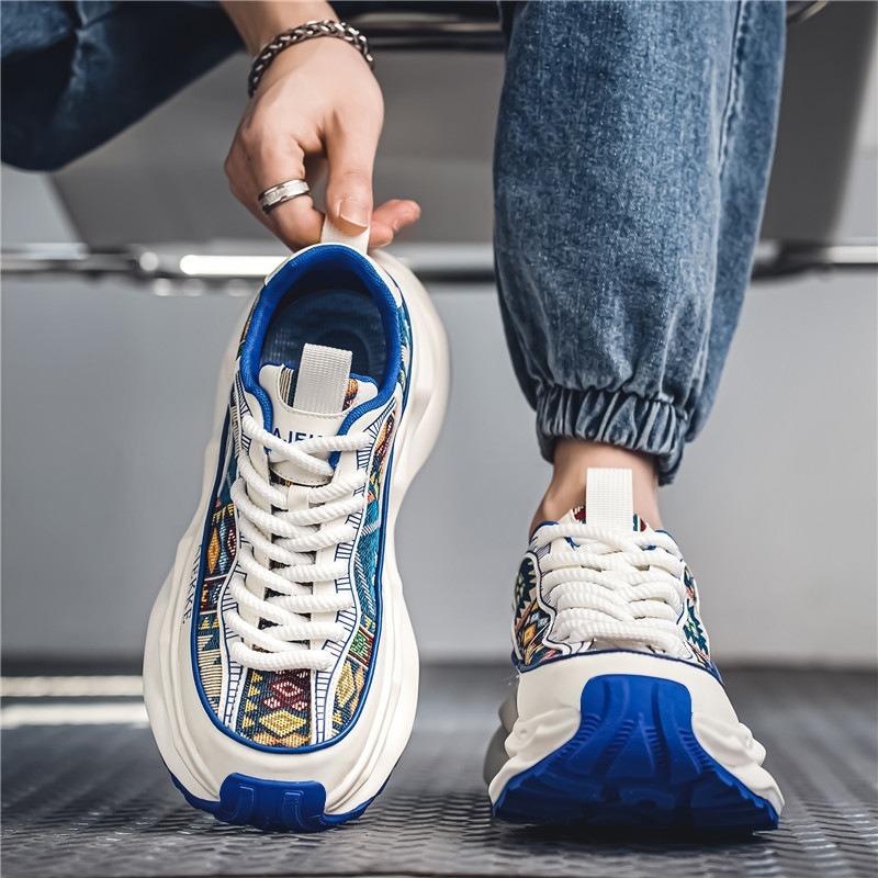 Fashion Casual Sneakers Men Original Designer Platform Shoes Men Increase Heel Hip Hop Chunky Sneakers Mens Trainers 2025 New
