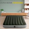 intex Downy 64762 Air with Foot 137 X 191 X 25 Air Mattress for Indoor and Emergency Bed, Double, Built-in Pump, Cm, Use, Camping, Guests,