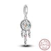 Charms Beads 925 Sterling Copper Pink Butterfly Luminous Firefly Chameleon Heart Charm Fit Original Bracelet DIY Holiday Zircon