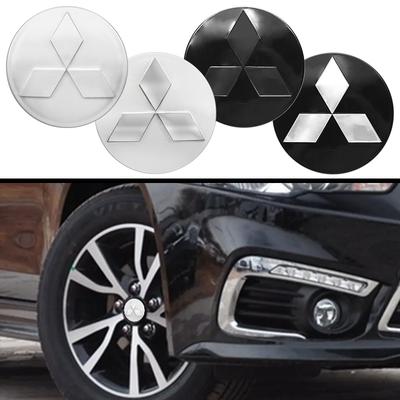 4 peças 60mm Calotas Centrais de Roda para Carro Capa de Aro Emblema para Lancer 9 10 EX Outlander 3 ASX Pajero L200 Competition