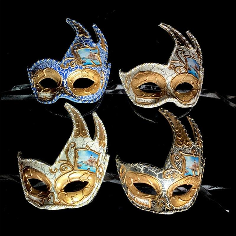 Masquerade Half Face Halloween Masquerade Eyemask Masquerade Costume Accsessory for Women Men Halloween Carnivals Proms