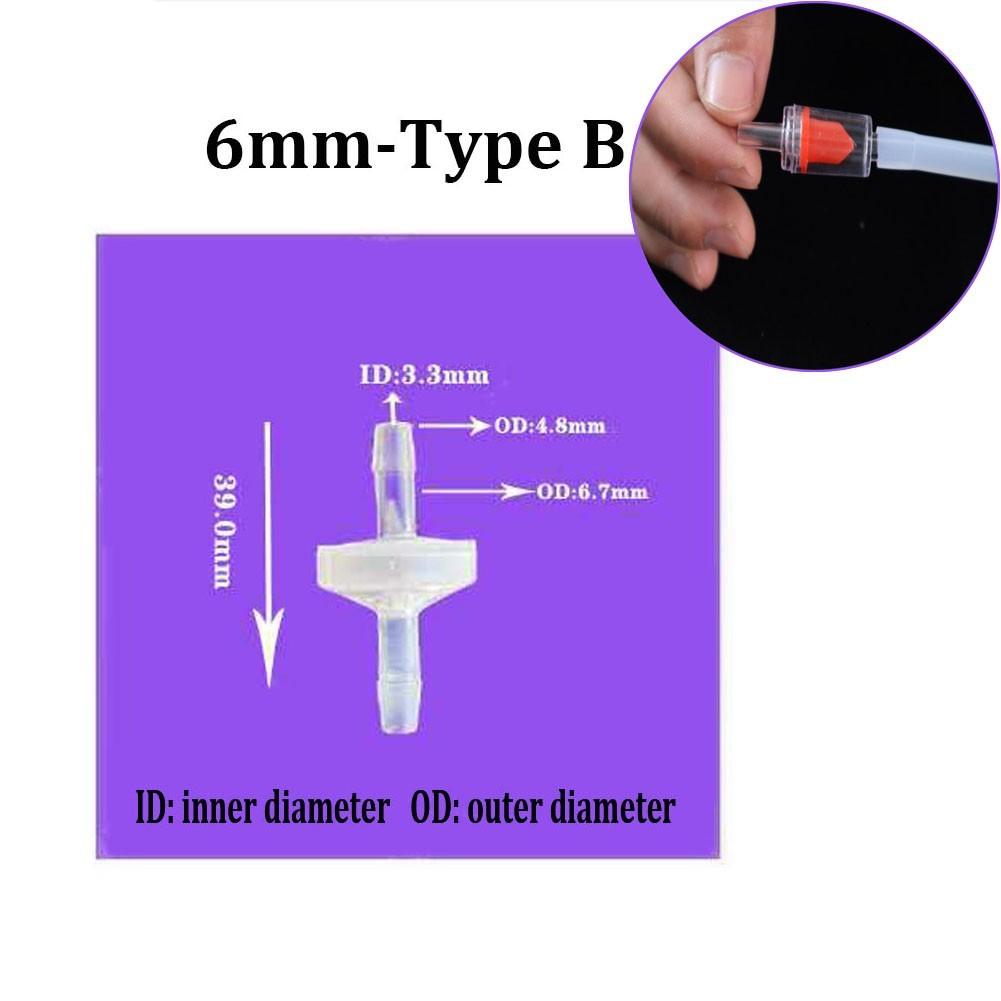 3-12mm Plastic One-WayValve Check Non-Return Valve Oil Gas Water  White Valve