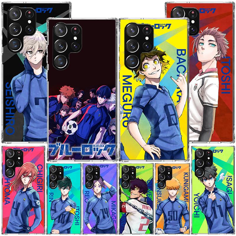 Hot Anime Blue Lock Phone Case For Samsung Galaxy S24 S25 Edge S26 Ultra S23 S22 S21 Plus S20 FE + Personalized Print Cover Gala