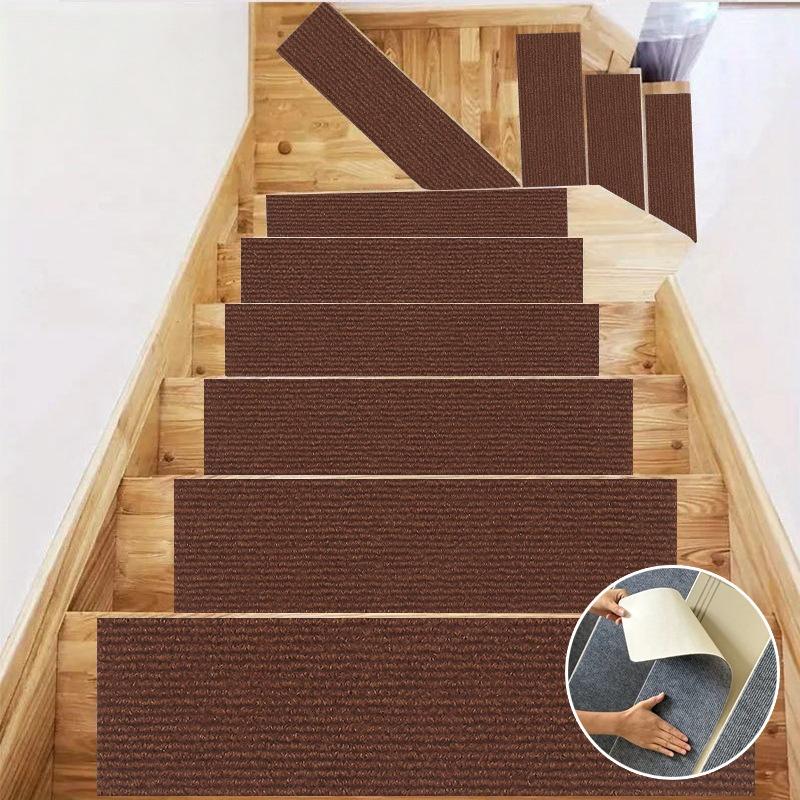 1pc Non-Slip Carpet Stair Treads Mats 20x80cm Self-adhesive Machine Washable Home Improvement Decoration Products