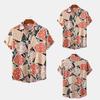 2026 Summer Men's Short Sleeve Floral Shirt - European and American Style