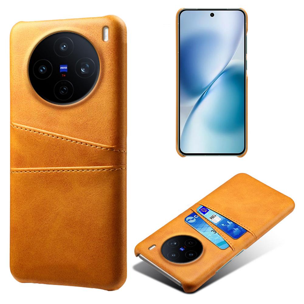 For vivo X200s 5G Case Dual Card Slots PU Leather + Hard PC Phone Cover