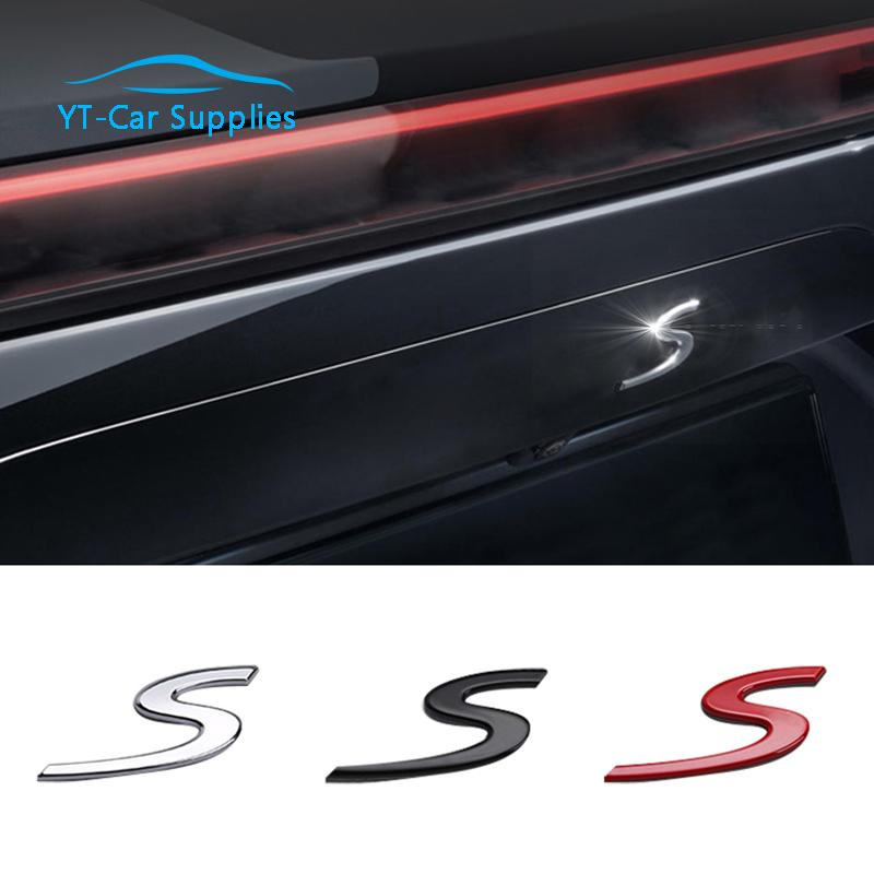 

Car Rear Cover Trunk Boot S Emblem For Porsche Macan Cayenne Panamera 718 911 Car Exterior Decoration Accessories серебряный