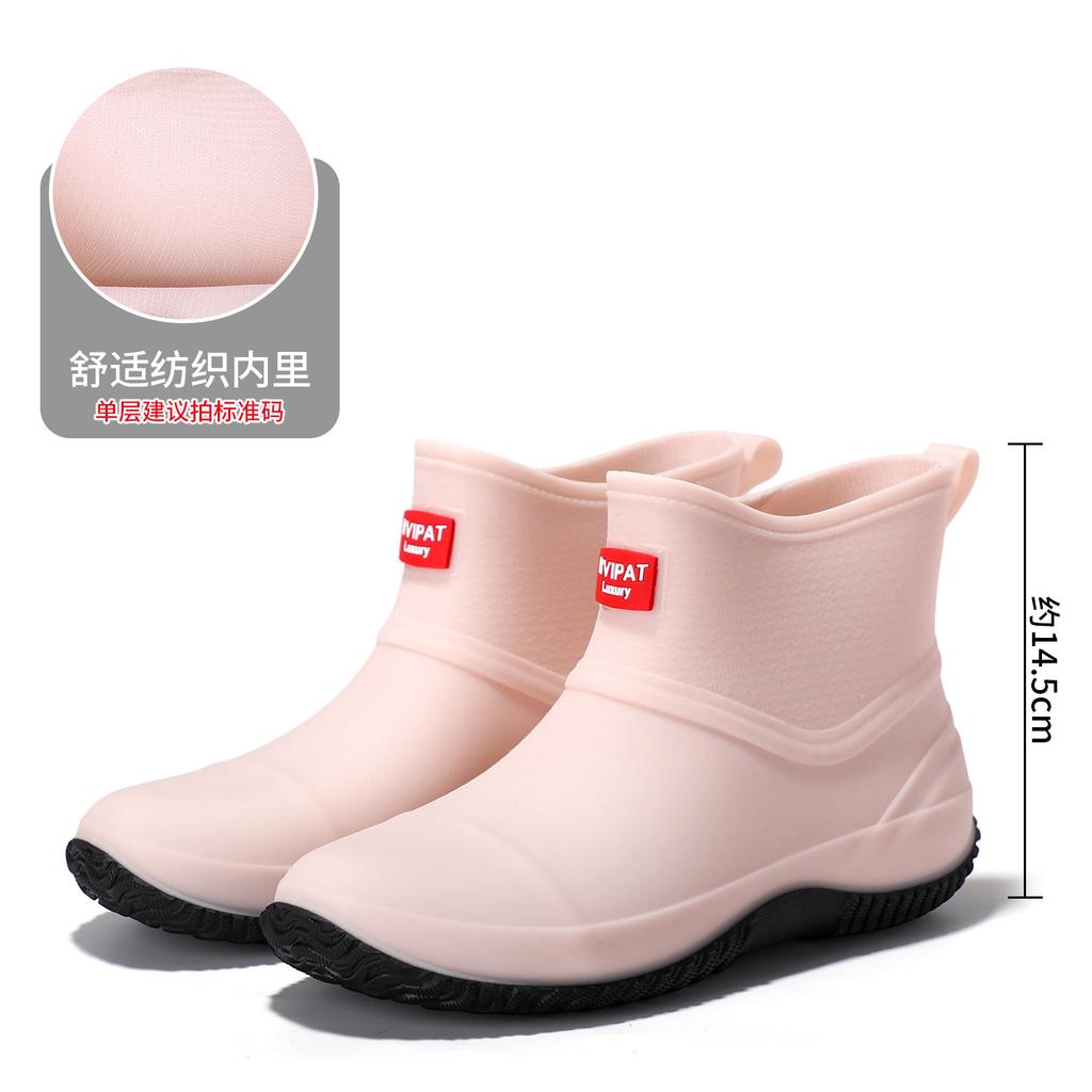 Rain Boots Men's Short-leg Low-top Waterproof and Non-slip Outdoor Fishing Shoes Lightweight Rain Boots for Men