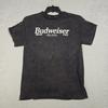 Budweiser Bier Shirt Herren Medium Schwarz Distressed Adler Brauerei Dive Bar Retro NWT
