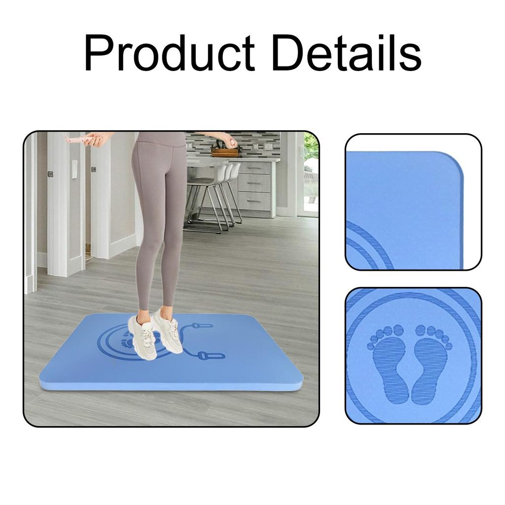 Jump Rope Mat 2cm Thick Floor Protection Noise Reduction Home Gym Non Slip Skipping Mat Shock Absorption Indoor Slow Jogging Pad