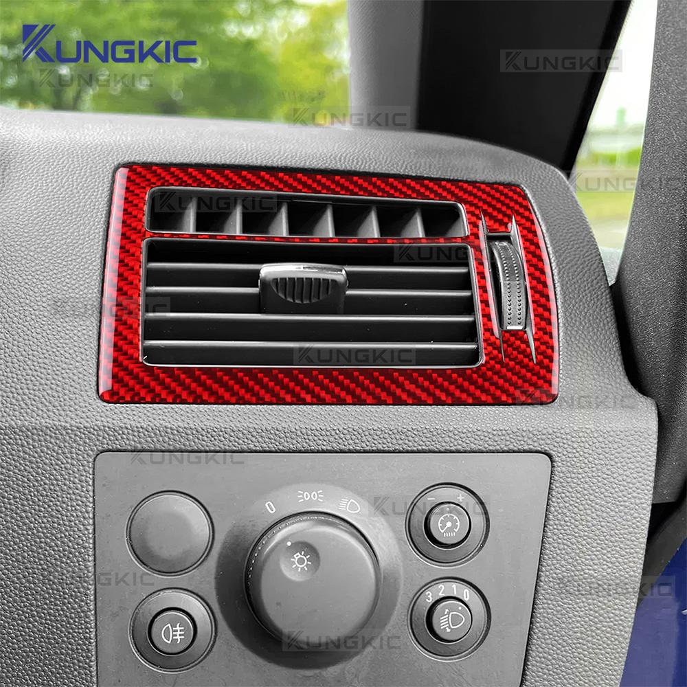 For Opel Zafira B 2004 2005 2006 2007 2008 2009 2010 Real Soft Carbon Fiber Sticker Car Air Outlet Side of Center Console Trim