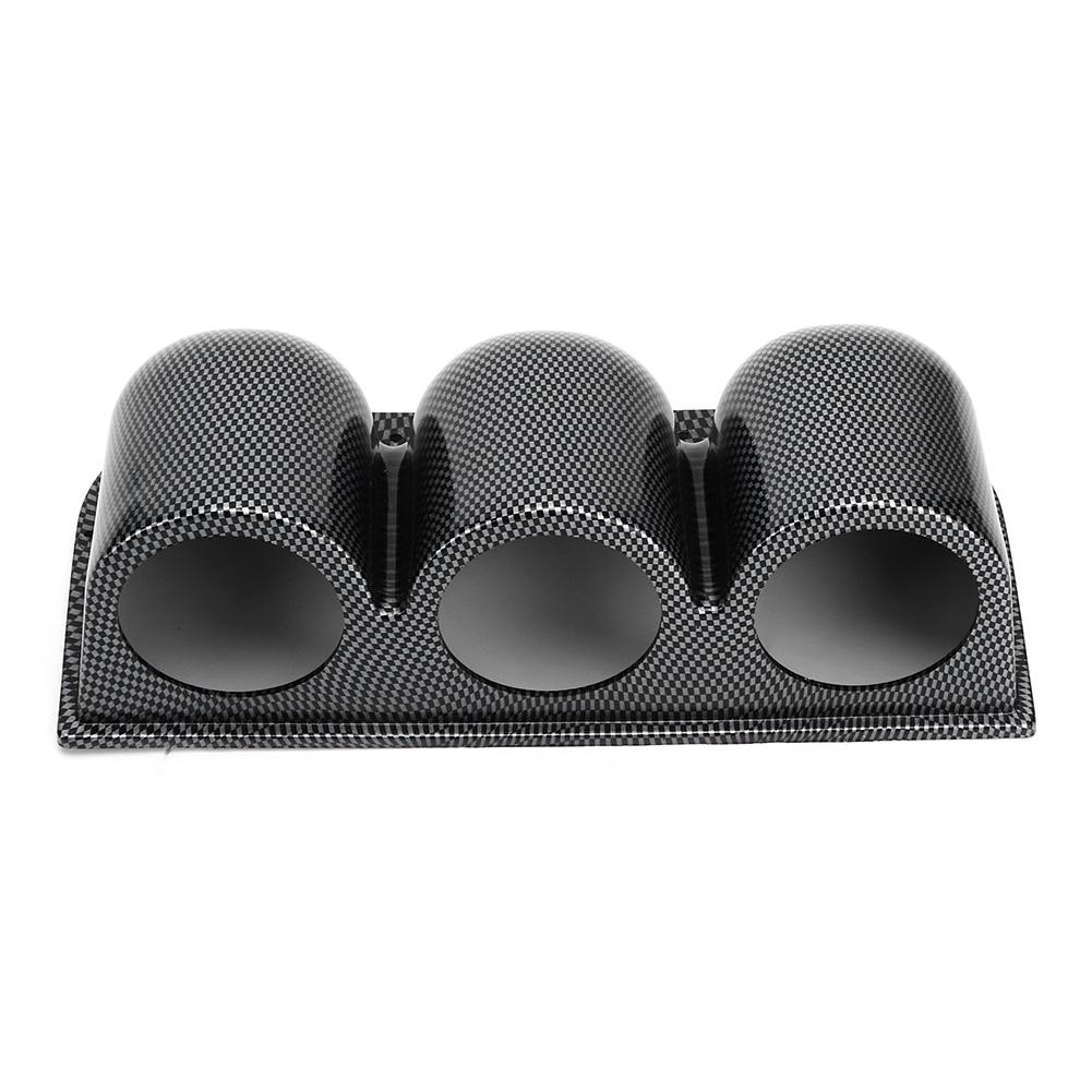 

52mm2in 3Hole Triple Gauge Mount Holder Carbon Fiber Style Auto Car Dash Meter Pod