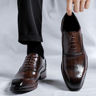 Mode Britische Lackleder Businessschuhe Herren Kleiderschuhe 2025Herbst Neu Dicke Sohle Schuhe Herren Leder Original Luxus Hochzeitsschuhe