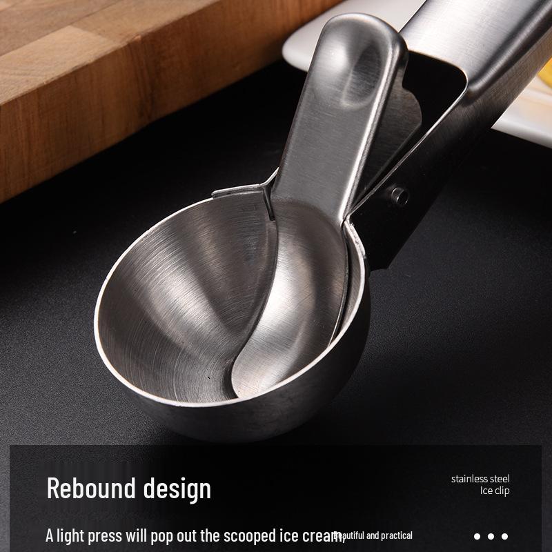 304 Stainless Steel Spring-Loaded Ice Cream and Dessert Scooper