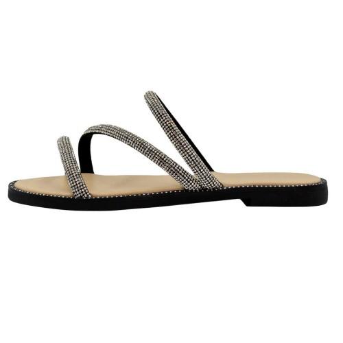 Where's That From Womens/Ladies Sparkling Strappy Flat Sandals