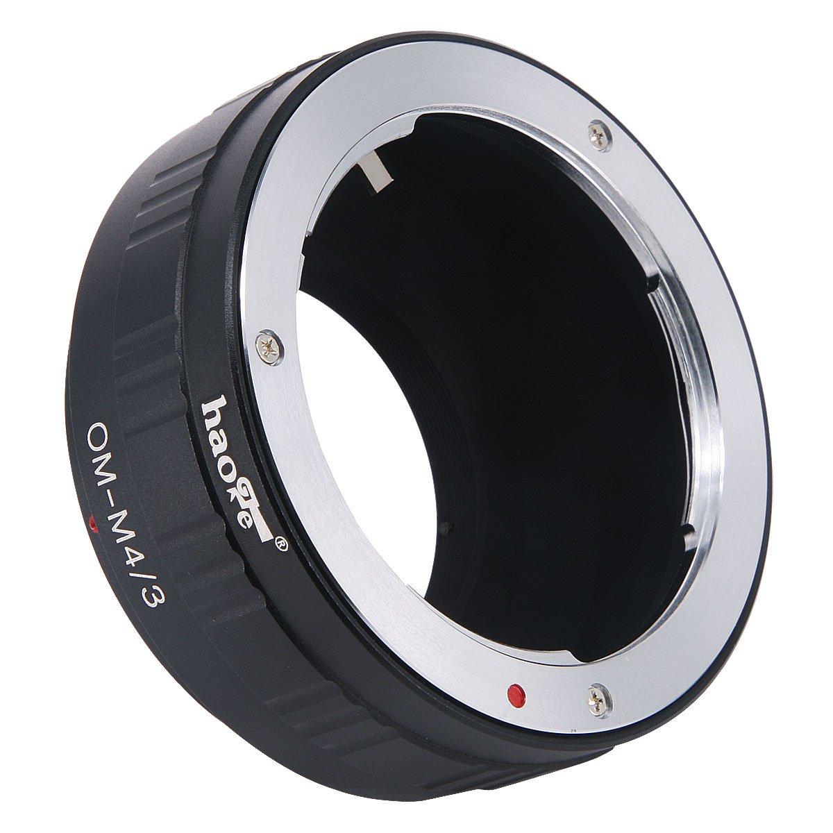

Haoge Manual Lens Mount Adapter for Olympus OM Zuiko Mount Lens to Olympus and Panasonic Micro Four Thirds MFT M43 Mount Cameras M4/3