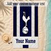 Beach TowelTottenham Hotspur FC Custom Name Text Personalized Soft Towel for Beach Pool Indoor Home Decor Gift