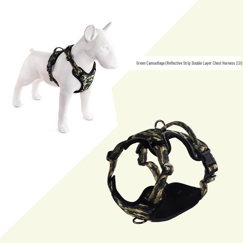 Reflective Pet Dog Harness and Leash for Medium to Large Dogs - Anti-Shock Design Small