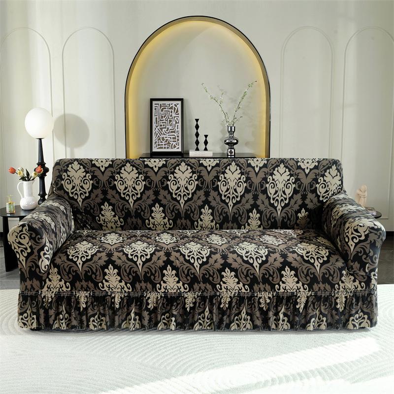 

Чехол для дивана-юбки, универсальный, эластичный, кожаный, чехол для дивана, полный чехол, комбинированный чехол для дивана, пылезащитный чехол 235-300