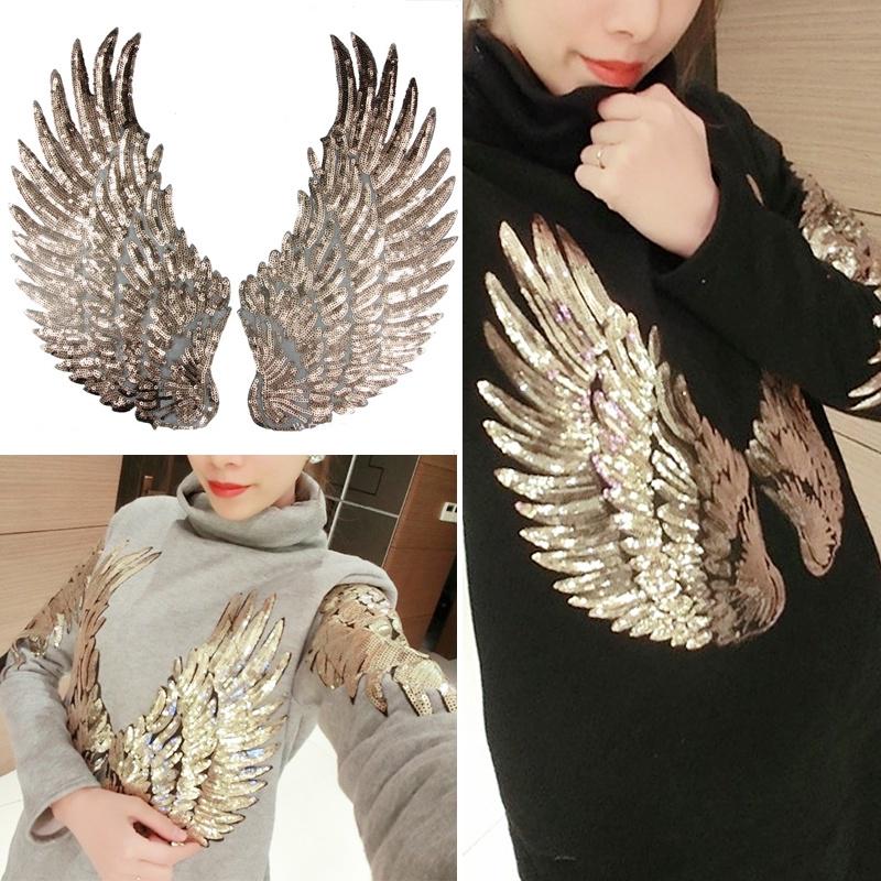 

Вышитая нашивка женская модная декоративная аппликация с блестками утюг на ангеле