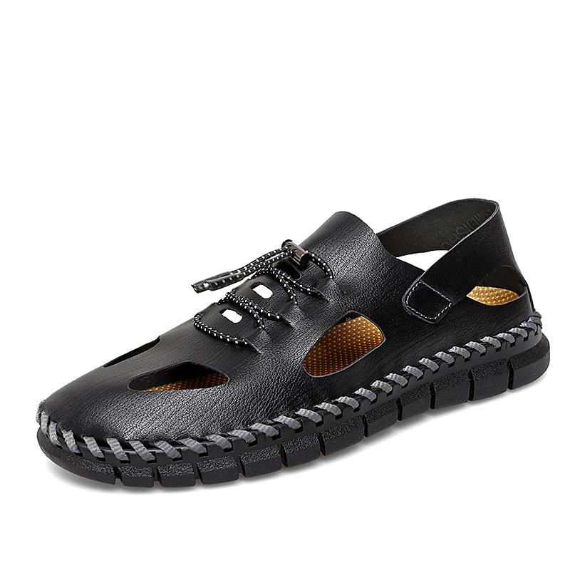 Large size sandals soft-soled beach shoes casual outer wear hand-stitched frame shoes first-hand goods 38