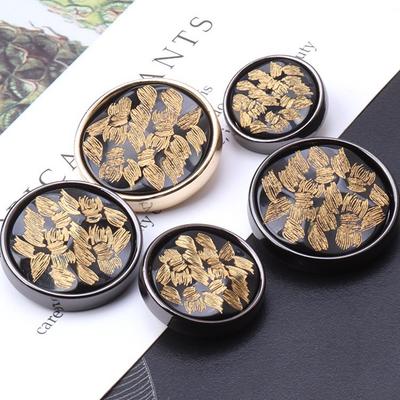Black Coat Buttons Versatile Round Trench Coat Button Accessories Men'S And Women'S Clothes Tops Coats Beautiful High-End Buttons