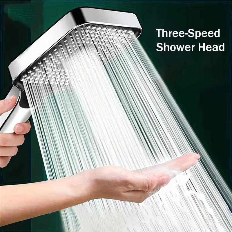 13cm Large Panel Shower Head High Pressure Water Saving Filter Nozzle 3-Mode Shower Head Adjustable Whirlpool Sprayer Bathroom Accessories