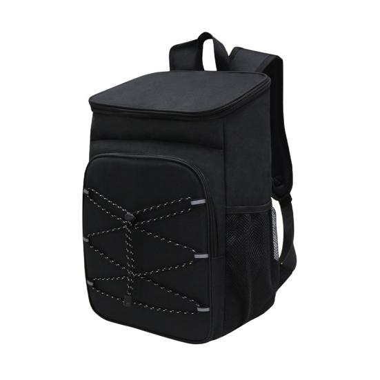Picnic Bag Large Capacity Waterproof Oxford Cloth Cooler Bag with Adjustable Straps Side Mesh Pockets Outdoor Lunch Bag