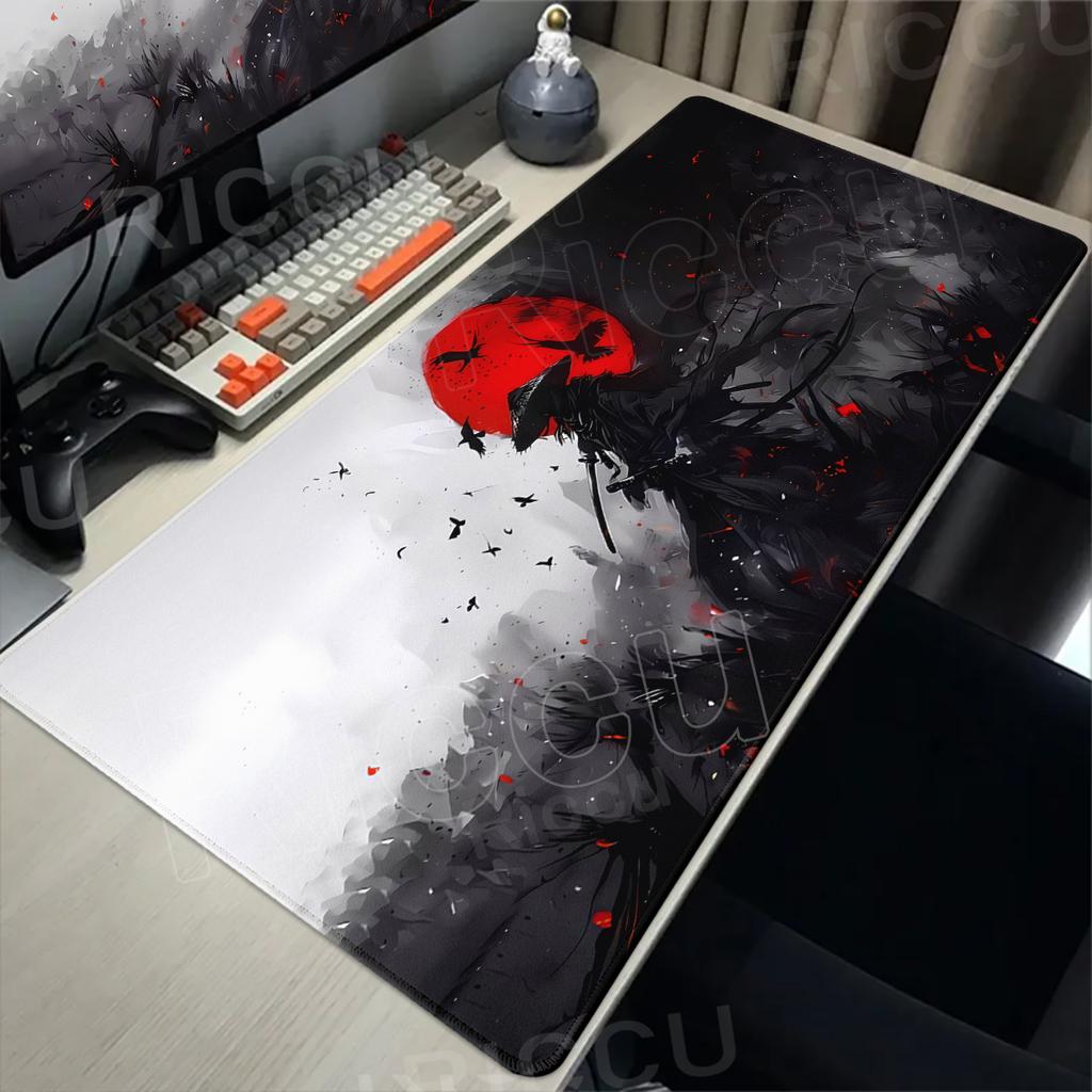 Samurai and The Red Sun Gaming Mouse Pad Non-Slip Durable Desk Mat Pc Accessories Katana Mousepad Gaming Mats PC Tapis De Souris