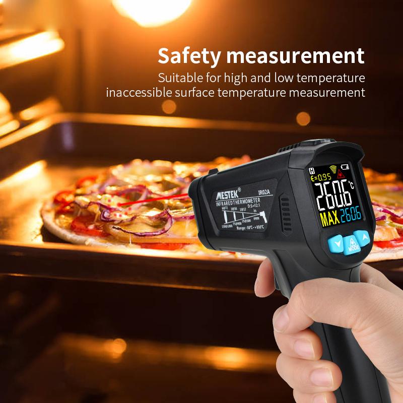 Digital Infrared Thermometer Non-contact Laser Thermometer Handheld High-precision Infrared Thermometer Imager LCD Light Alarms