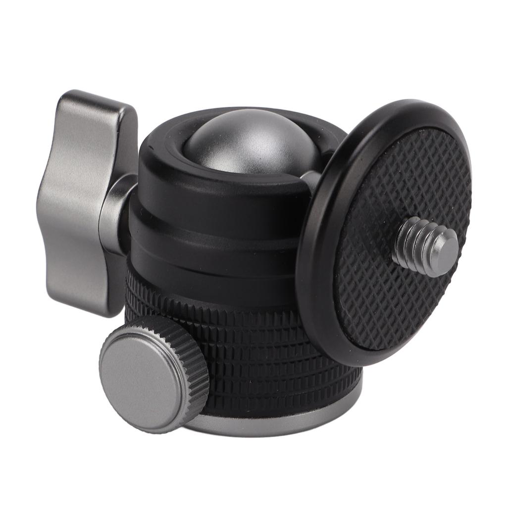 Mini Kulhuvud Universell Kamera Stativfäste Adapter 360 Graders Roterbar Aluminium för SLR